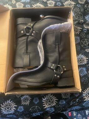 Ariat Black Harness Pull-On Leather Boots